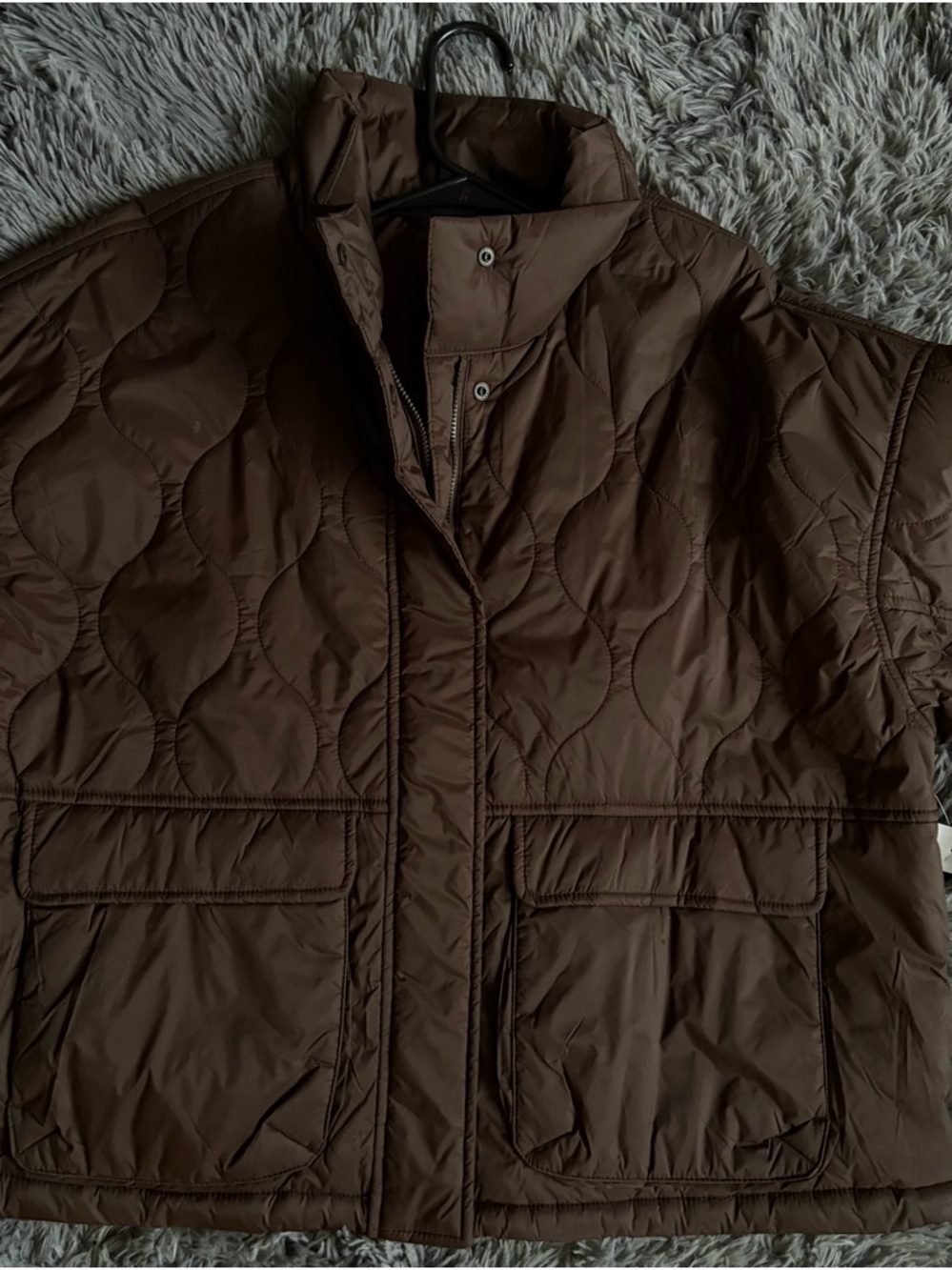 Ladies New with tags Lightweight Quilted Brown Puffer Jacket
